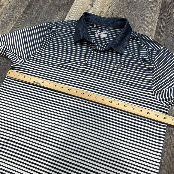 UA Under Armour Short Sleeve Polo Shirt Heat Gear Men's Size XL Loose Gradient - Picture 7 of 9